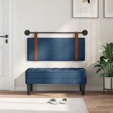 Vidaxl hangend hoofdbord blauw antiek pu