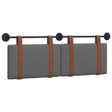 Vidaxl hangend hoofdeinde effen donkergrijs 130 x 55 x 5 cm antiek pu