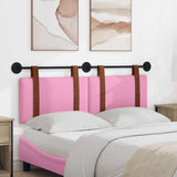 Vidaxl hangend hoofdbord roze antiek pu
