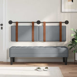 Vidaxl hangend hoofdbord lichtgrijs antiek pu