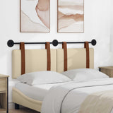Vidaxl hangend hoofdbord crème antiek pu