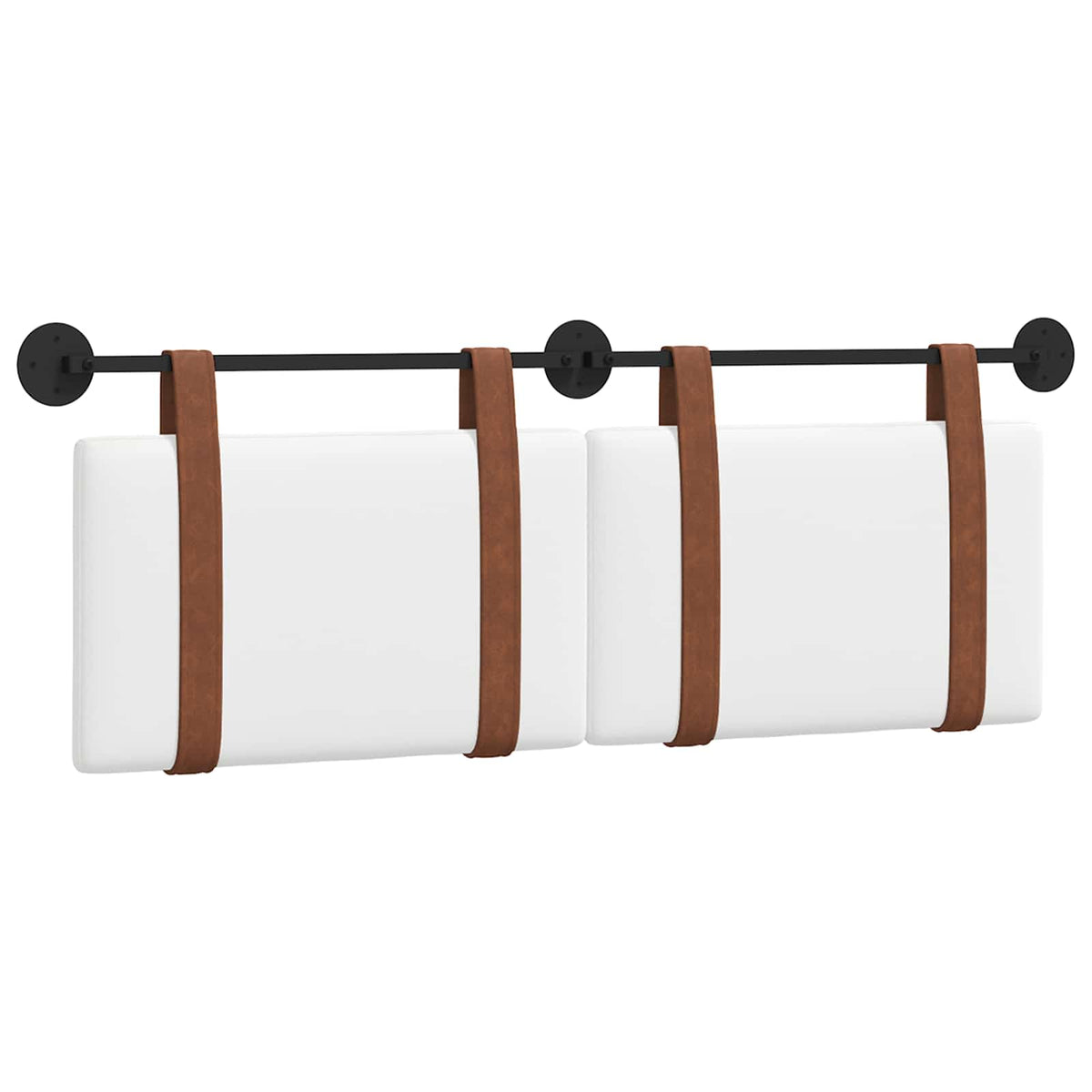 Vidaxl hangend hoofdeinde wandgemonteerd wit 150 x 55 x 5 cm antiek pu