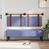 Vidaxl hangend hoofdbord jeans blauw antiek pu