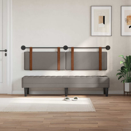 Vidaxl hangend hoofdbord taupe antiek pu