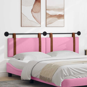Vidaxl hangend hoofdbord roze antiek pu