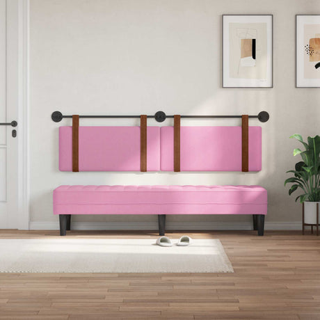 Vidaxl hangend hoofdeinde effen roze 190 x 55 x 5 cm antiek pu