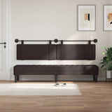 Vidaxl hangend hoofdbord donkerbruin stof