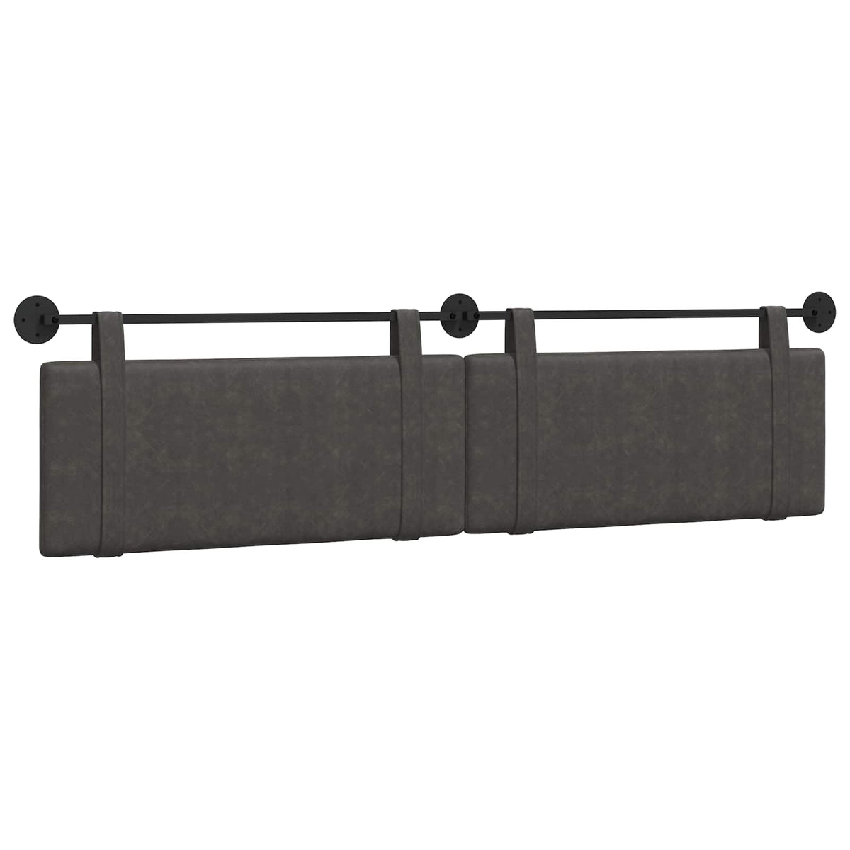 Vidaxl hangend hoofdbord zwart antiek pu