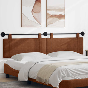 Vidaxl hangend hoofdbord bruin antiek pu