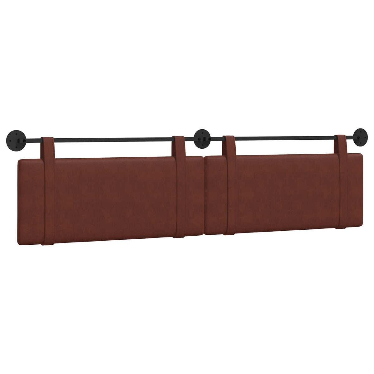 Vidaxl hangend hoofdbord glanzend bruin antiek pu