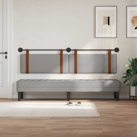 Vidaxl hangend hoofdbord wolkengrijs antiek pu