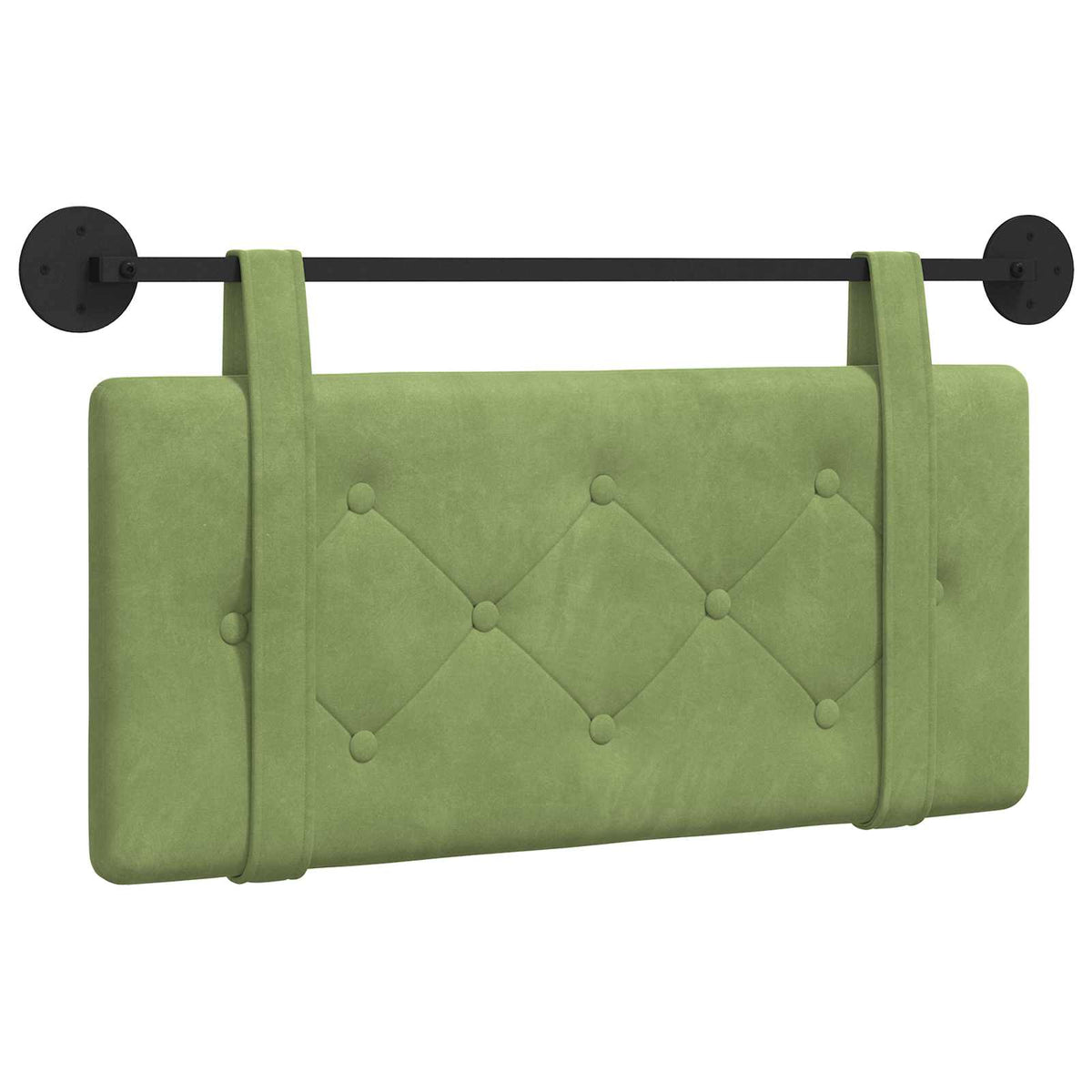Vidaxl hangend hoofdbord lichtgroen fluweel