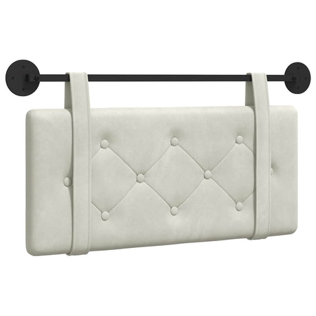 Vidaxl hangend hoofdbord crème fluweel