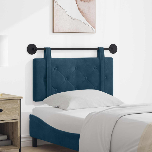 Vidaxl hangend hoofdbord blauw fluweel