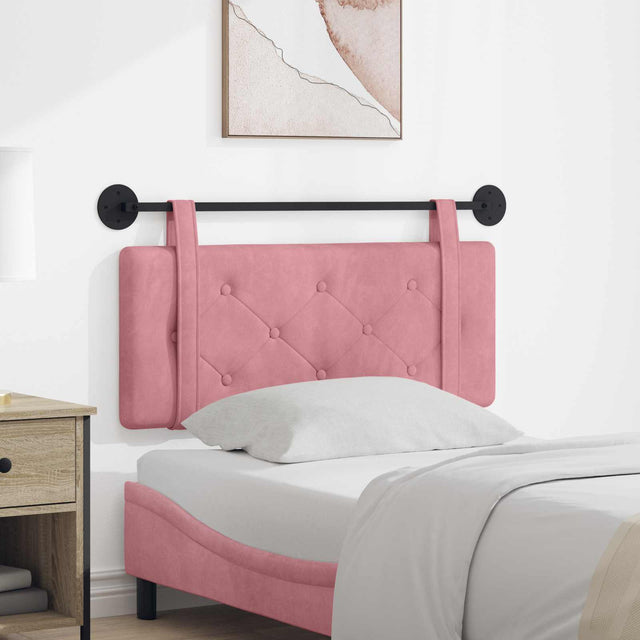 Vidaxl hangend hoofdbord roze fluweel