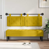 Vidaxl hangend hoofdbord geel fluweel