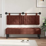 Vidaxl hangend hoofdbord glanzend bruin antiek pu