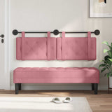 Vidaxl hangend hoofdbord roze fluweel