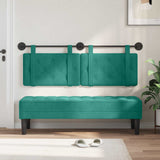 Vidaxl hangend hoofdbord turquoise fluweel