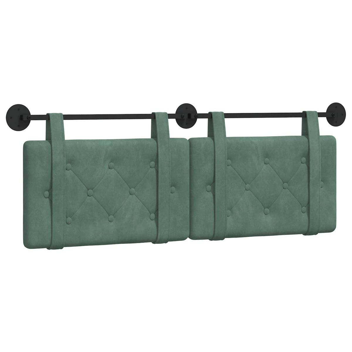 Vidaxl hangend hoofdbord zeegroen fluweel