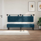 Vidaxl hangend hoofdbord blauw fluweel