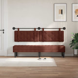 Vidaxl hangend hoofdbord glanzend bruin antiek pu
