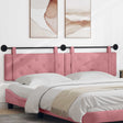 Vidaxl hangend hoofdbord roze fluweel