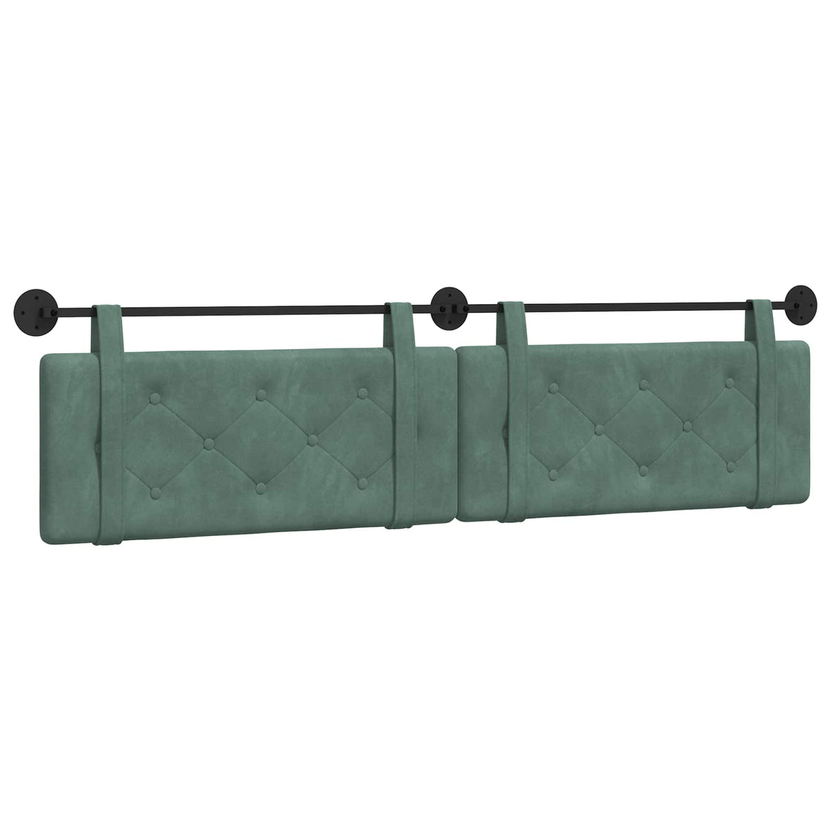 Vidaxl hangend hoofdbord zeegroen fluweel