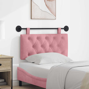 Vidaxl hangend hoofdbord roze fluweel
