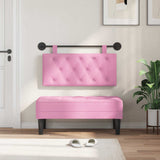 Vidaxl hangend hoofdbord roze stof
