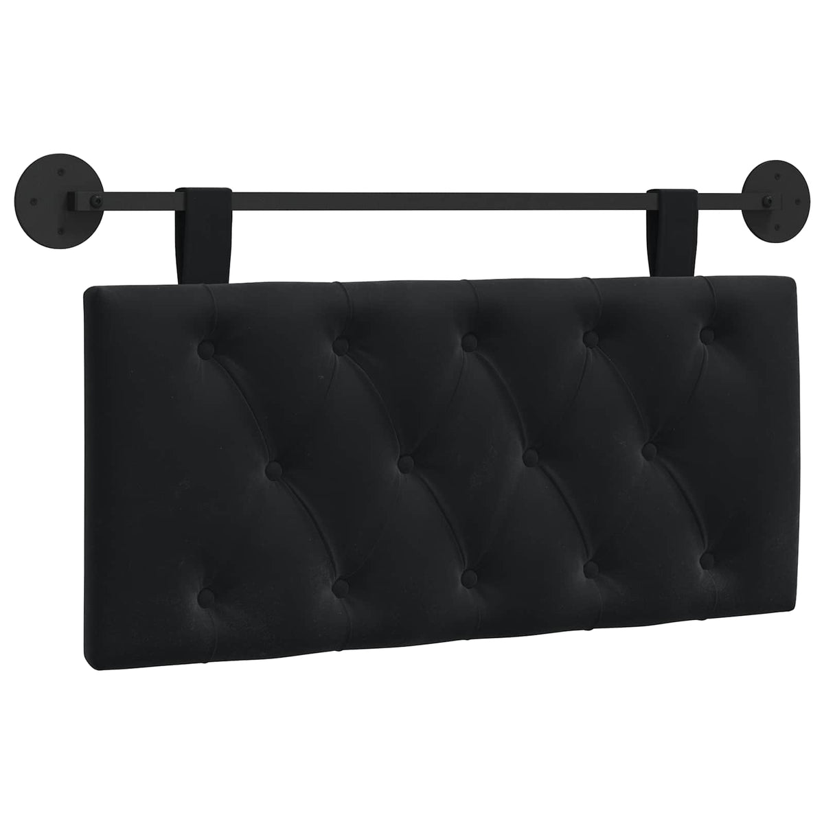 Vidaxl hangend hoofdbord zwart fluweel
