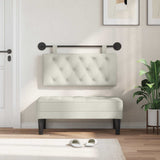 Vidaxl hangend hoofdbord crèmekleurig fluweel