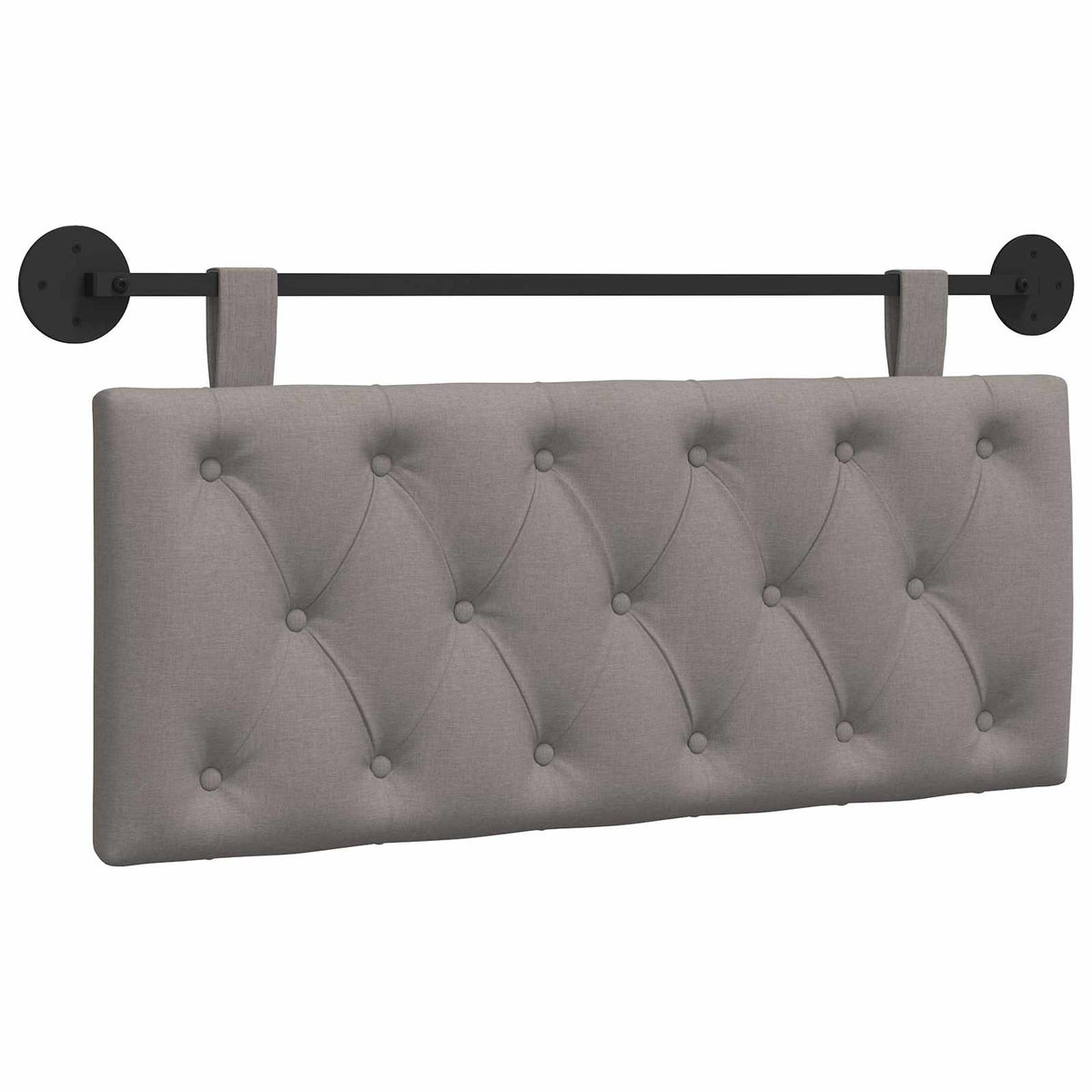 Vidaxl hangend hoofdbord taupe stof