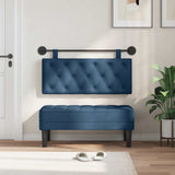 Vidaxl hangend hoofdbord blauw stof