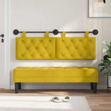 Vidaxl hangend hoofdbord geel fluweel