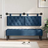 Vidaxl hangend hoofdbord blauw stof