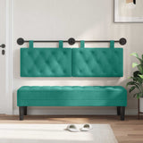 Vidaxl hangend hoofdbord turquoise fluweel