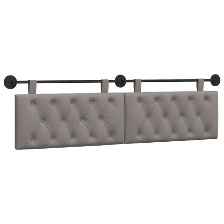 Vidaxl hangend hoofdbord taupe stof