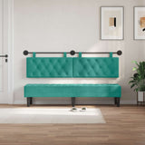 Vidaxl hangend hoofdbord turquoise fluweel