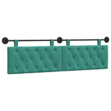 Vidaxl hangend hoofdbord turquoise fluweel