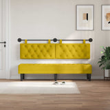 Vidaxl hangend hoofdbord geel fluweel