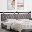 Vidaxl hangend hoofdbord taupe stof