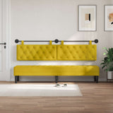 Vidaxl hangend hoofdbord geel fluweel