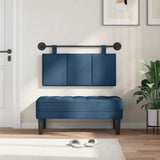 Vidaxl hangend hoofdbord blauw stof