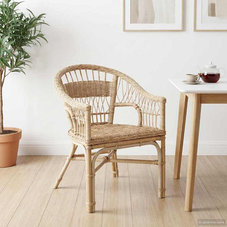 Vidaxl stapelstoel rattan naturel 60 x 60 x 81 cm