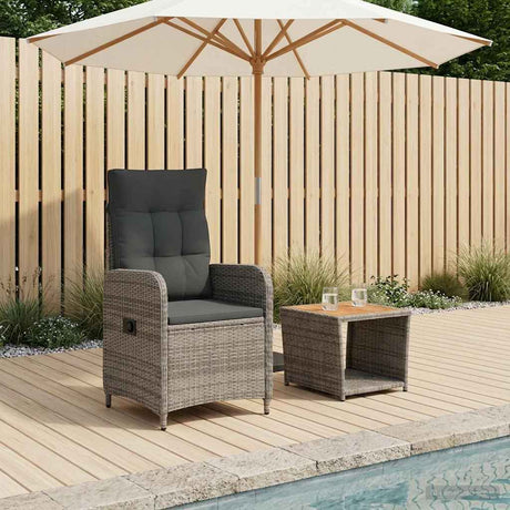 Vidaxl tuin loungeset 2 st licht grijs en donker grijs