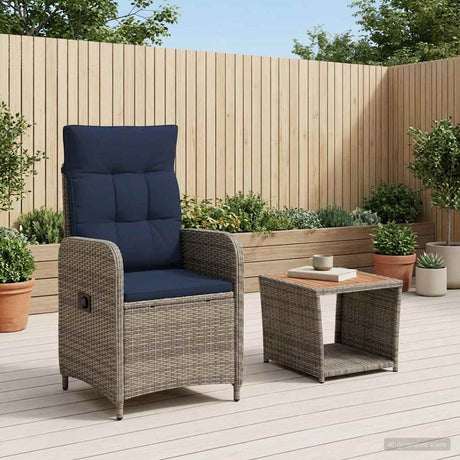 Vidaxl tuin loungeset 2 st pe rattan en poeder-coated staal