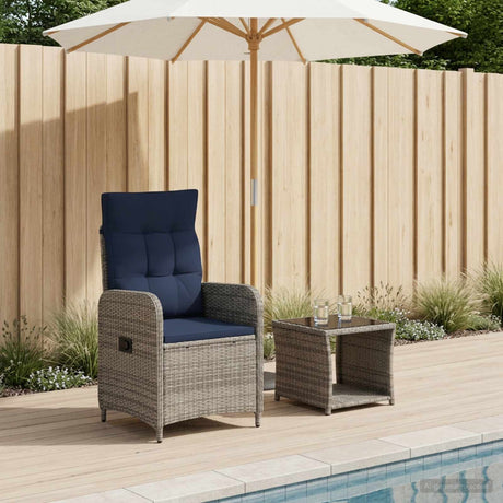 Vidaxl tuin loungeset 2 st pe rattan en poeder-coated staal