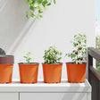 Vidaxl ronde bloempot 100 st terracotta ø 15 x 13 cm kunststof