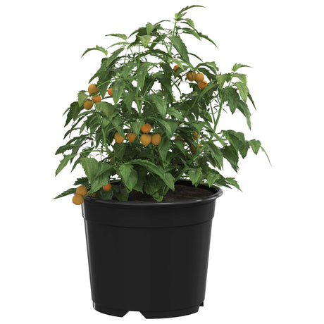 Vidaxl ronde bloempot 200 st zwart ø 10 x 8 cm kunststof